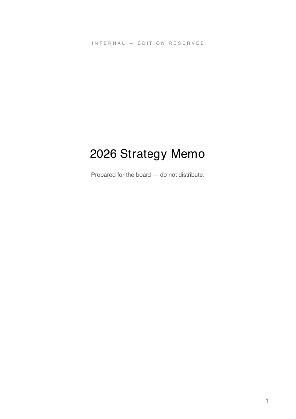 Title page — letterhead suppressed