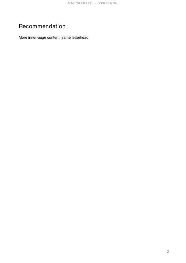 Every page after, automatically